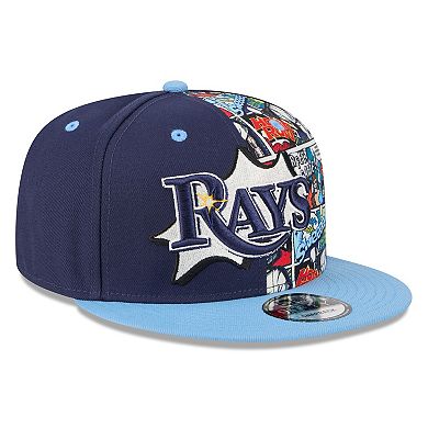 Youth New Era Navy/Light Blue Tampa Bay Rays 2025 MLB Diamond Hero Edition 9FIFTY Snapback Hat