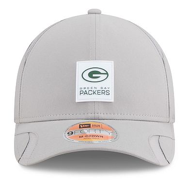 Men's New Era Gray Green Bay Packers 2025 Sideline M-Crown 9FORTY Adjustable Hat