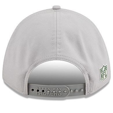 Men's New Era Gray Green Bay Packers 2025 Sideline M-Crown 9FORTY Adjustable Hat