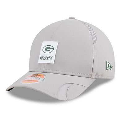 Men's New Era Gray Green Bay Packers 2025 Sideline M-Crown 9FORTY Adjustable Hat