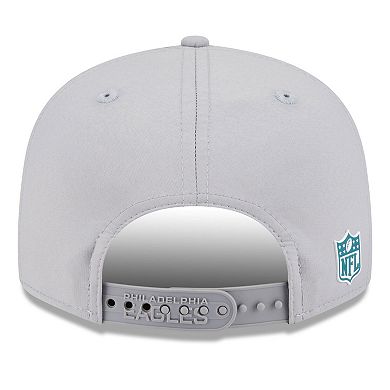 Men's New Era Gray Philadelphia Eagles 2025 Sideline Split Panel 9FIFTY Snapback Hat