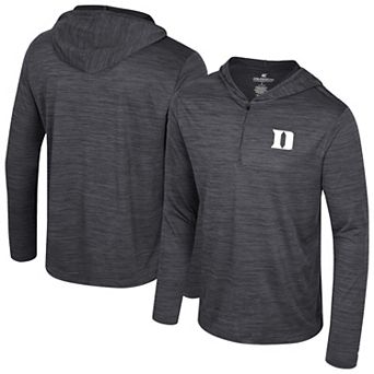 Men's Colosseum Gray Duke Blue Devils Always Sunny Lightweight Quarter-Zip Hoodie