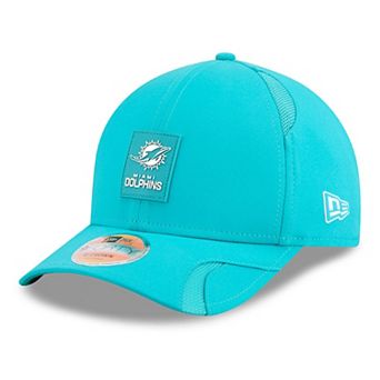 Youth New Era Aqua Miami Dolphins 2025 Sideline 9FORTY Adjustable Hat