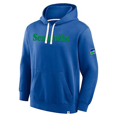 Men's Fanatics Royal Seattle Seahawks New Horizons Heritage Pullover Hoodie