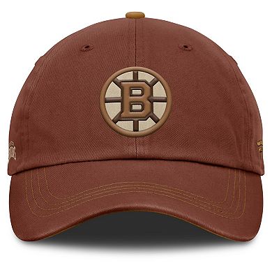 Men's Fanatics Brown Boston Bruins Fall Leaves Timber Adjustable Hat