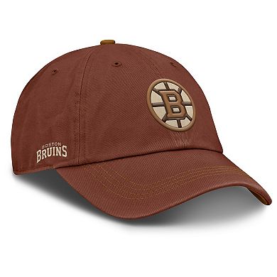 Men's Fanatics Brown Boston Bruins Fall Leaves Timber Adjustable Hat