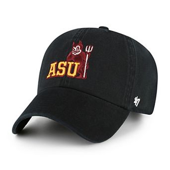 Men's '47 Black Arizona State Sun Devils Vault Clean Up Adjustable Hat