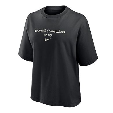 Women's Nike Black Vanderbilt Commodores Boxy T-Shirt
