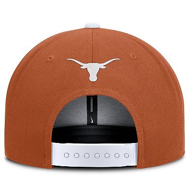 Men's Nike Texas Orange/White Texas Longhorns 2025 On-Field Patch Pro Dri-FIT Snapback Hat