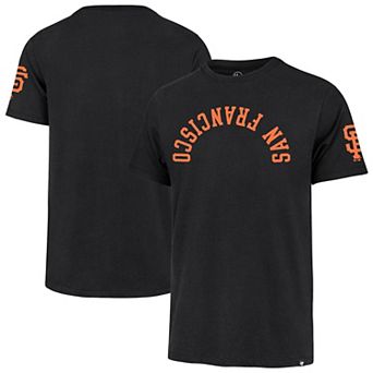Men's '47 Black San Francisco Giants Upside Down Two-Peat Franklin T-Shirt
