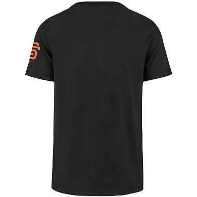 Men's '47 Black San Francisco Giants Upside Down Two-Peat Franklin T-Shirt