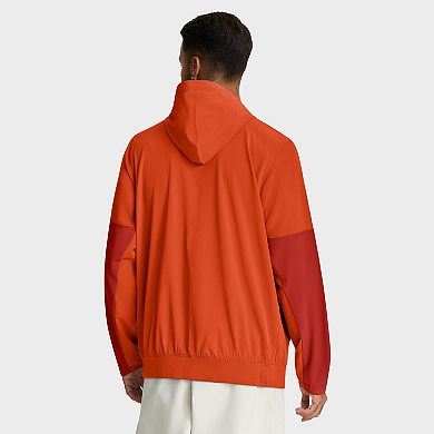 Men's Nike Orange Clemson Tigers Anorak Half-Zip Hoodie Jacket