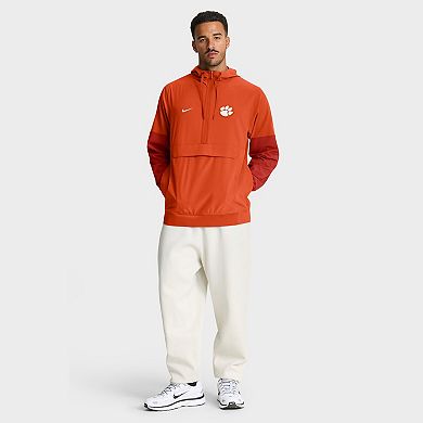 Men's Nike Orange Clemson Tigers Anorak Half-Zip Hoodie Jacket