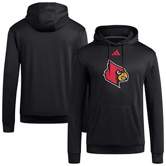 Men's adidas Black Louisville Cardinals Locker Logo Fleece Pullover Hoodie