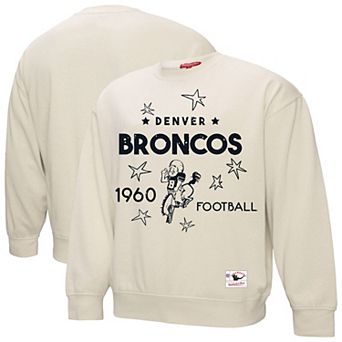 Women's Fanatics Cream Denver Broncos Plus Size Shooting Star Pullover Sweatshirt