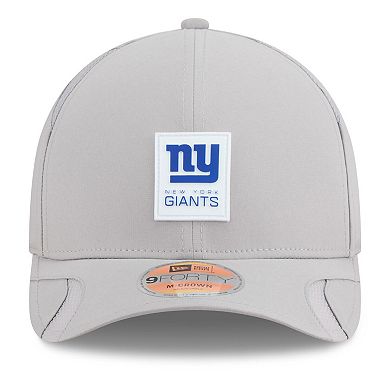 Men's New Era Gray New York Giants 2025 Sideline M-Crown 9FORTY Adjustable Hat