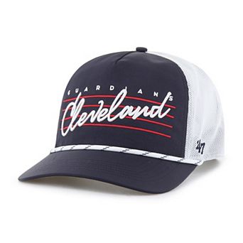 Men's '47 Navy Cleveland Guardians Brrr Downburst Mesh Hitch Adjustable Hat