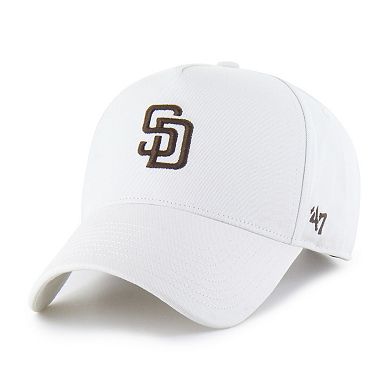 Men's '47 White San Diego Padres Foundational Pinch Offside Adjustable Hat