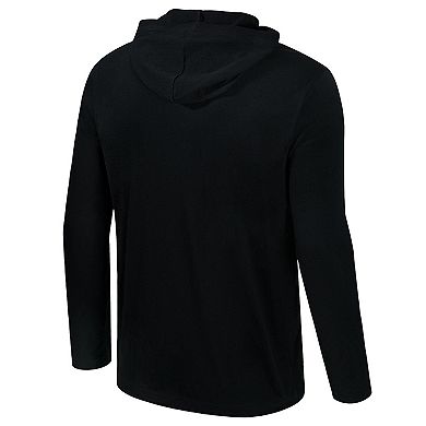 Men's Colosseum Black Iowa Hawkeyes Color Pop Active Blend Hooded Long Sleeve T-Shirt