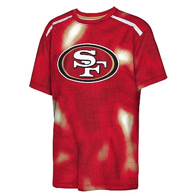 Youth Outerstuff Scarlet San Francisco 49ers End Zone Dri-Tek T-Shirt