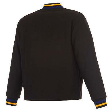 Men's JH Design Black Golden State Warriors Statement Edition Full-Snap Jacket