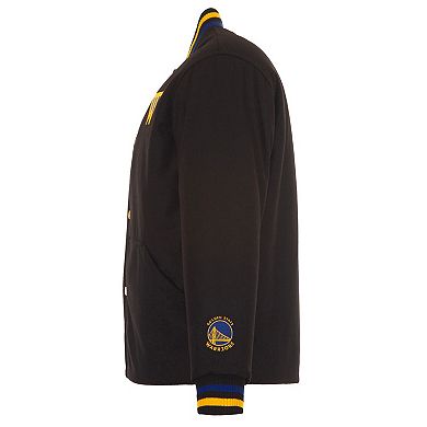 Men's JH Design Black Golden State Warriors Statement Edition Full-Snap Jacket