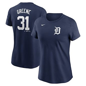 Women's Nike Riley Greene Navy Detroit Tigers Fuse Name & Number T-Shirt
