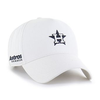 Men's '47 White Houston Astros Foundational Pinch Offside Adjustable Hat