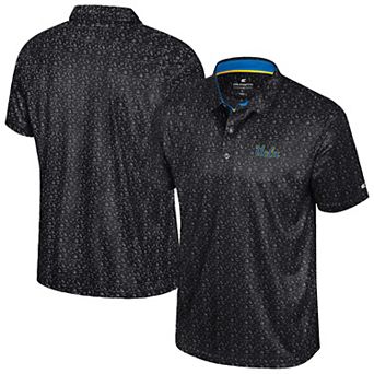 Men's Colosseum Navy UCLA Bruins Football Print Polo