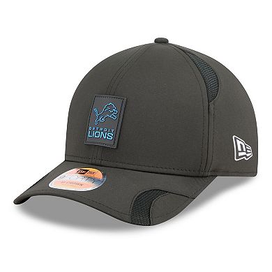 Men's New Era Black Detroit Lions 2025 Sideline M-Crown 9FORTY Adjustable Hat