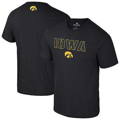 Men's Colosseum Black Iowa Hawkeyes Color Pop Active Blend T-Shirt