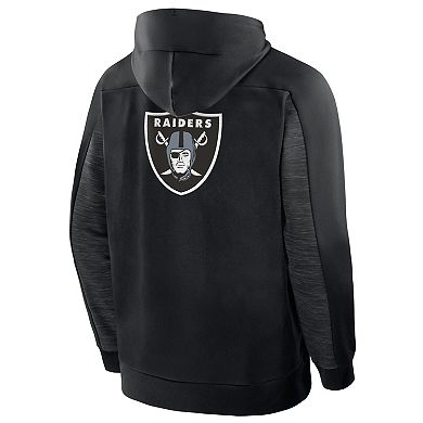 Men's Fanatics Black Las Vegas Raiders Checkdown Pass Full-Zip Hoodie