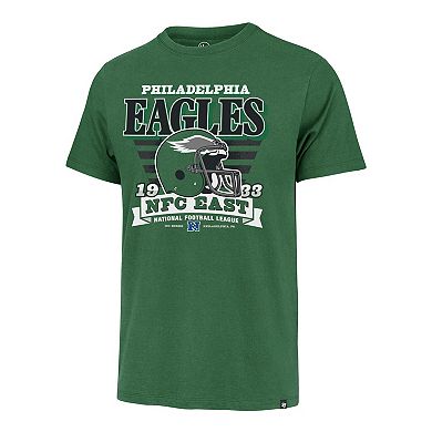 Men's '47 Kelly Green Philadelphia Eagles Stripe Splash Franklin Throwback T-Shirt