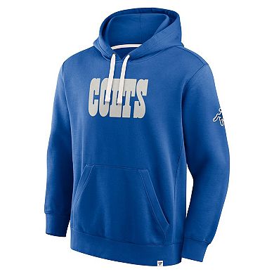 Men's Fanatics Royal Indianapolis Colts New Horizons Heritage Pullover Hoodie