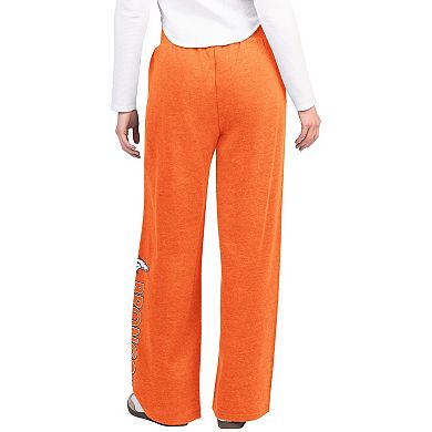 Women's G-III 4Her by Carl Banks Orange Denver Broncos Field Wide Leg Sweatpants