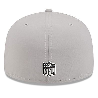 Men's New Era Gray Baltimore Ravens 2025 Sideline 59FIFTY Fitted Hat