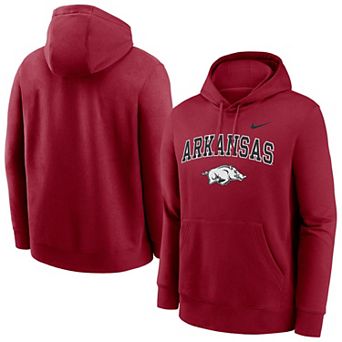 Men's Nike Cardinal Arkansas Razorbacks Club Pullover Hoodie