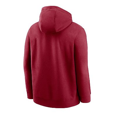 Men's Nike Cardinal Arkansas Razorbacks Club Pullover Hoodie