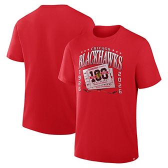 Men's Fanatics Red Chicago Blackhawks Centennial Retro T-Shirt
