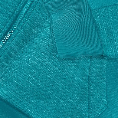 Men's Fanatics Aqua Miami Dolphins Checkdown Pass Full-Zip Hoodie