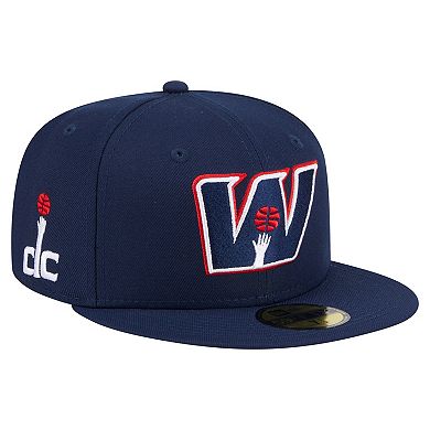 Men's New Era Navy Washington Wizards Deceptor 59FIFTY Fitted Hat
