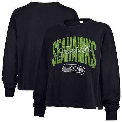 Women's '47 College Navy Seattle Seahawks Muse Sydney Long Sleeve T-Shirt