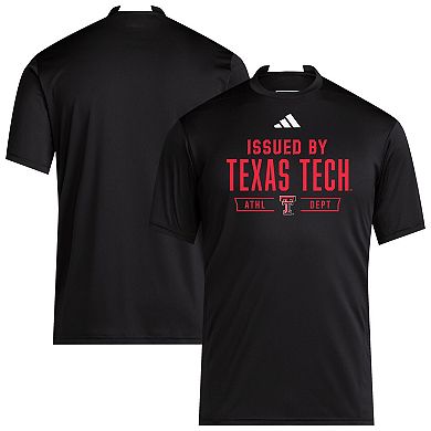 Men's adidas Black Texas Tech Red Raiders 2025 Training Performance Team T-Shirt