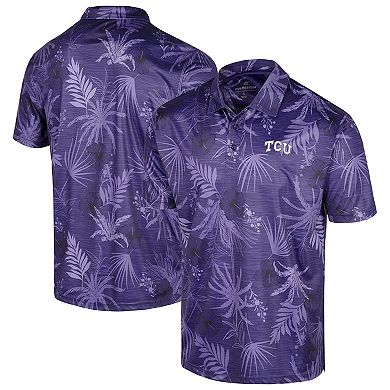 Men's Colosseum Purple TCU Horned Frogs Palms Team Polo