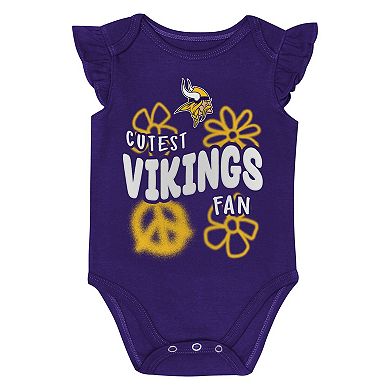 Girls Newborn & Infant Outerstuff Minnesota Vikings The Sunshine Two-Piece Bodysuit Set
