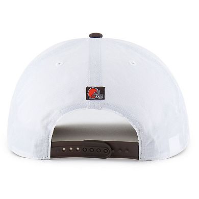 Men's '47 White/Brown Cleveland Browns Suburbia Hitch Two-Tone Adjustable Hat