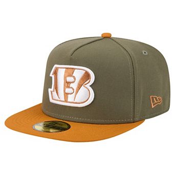 Men's New Era Olive/Brown Cincinnati Bengals Color Pack A-Frame 59FIFTY Fitted Hat