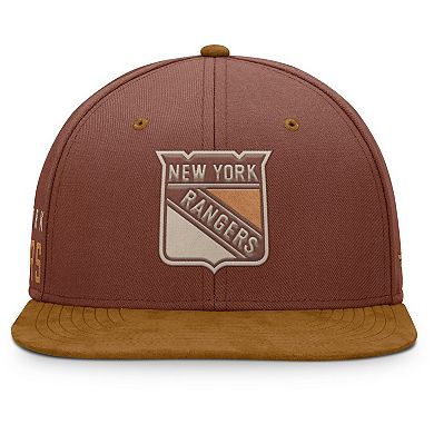 Men's Fanatics Brown New York Rangers Fall Leaves Acreage Snapback Hat