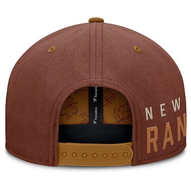 Men's Fanatics Brown New York Rangers Fall Leaves Acreage Snapback Hat