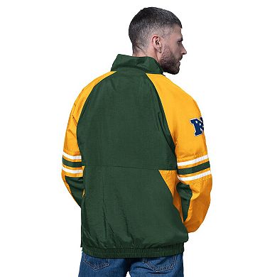 Men's Starter Green Green Bay Packers Prospect Half-Zip Pullover
